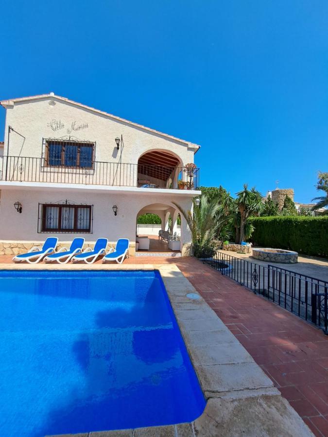 Villa Maria Apartamento 150 M Del Mar Piscina Privada Parking 卡尔佩 外观 照片